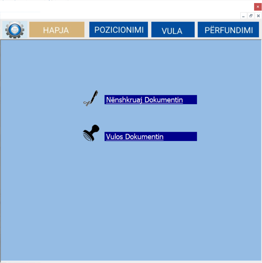 Fig.4.5: zgjedhja e opsionit “Vulos Dokumentin” 